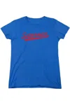 Gildan Superman S Tail Short Sleeve Womens Tee / T-shirt In Blue