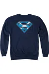 Gildan Superman Scottish Shield Adult Crewneck Sweatshirt In Blue