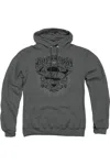 Gildan Superman Scrolling Shield Adult Pull Over Hoodie / Hooded Sweatshirt In Pink