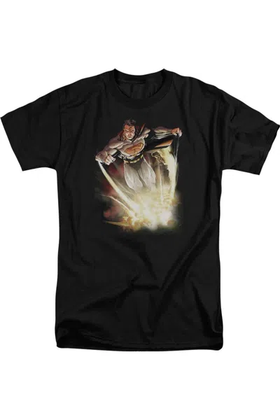 Gildan Superman Short Sleeve Adult Tall Tee / T-shirt In Black