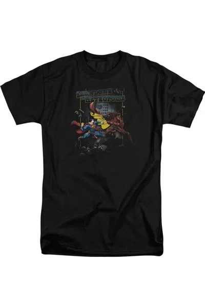 Gildan Superman Showdown Short Sleeve Adult Tall Tee / T-shirt In Black