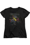Gildan Superman Showdown Short Sleeve Womens Tee / T-shirt In Black