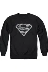 Gildan Superman Smoking Shield Adult Crewneck Sweatshirt In Black