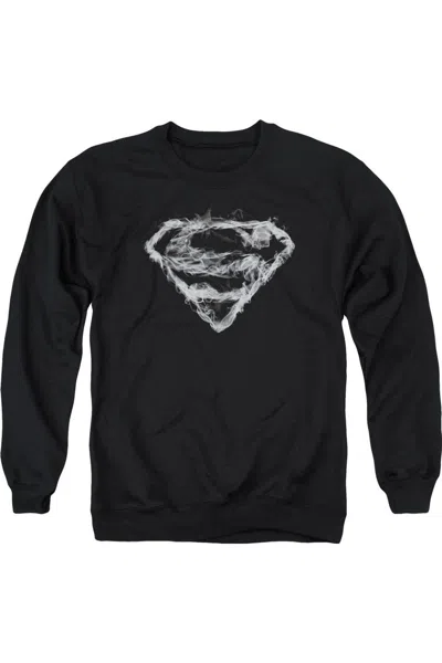 Gildan Superman Smoking Shield Adult Crewneck Sweatshirt In Black