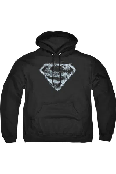Gildan Superman Smoking Shield Adult Pull Over Hoodie / Hooded Sweatshirt In Black