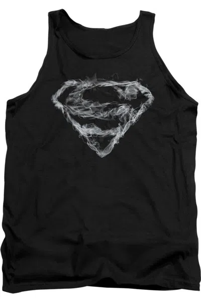Gildan Superman Smoking Shield Adult Tank Top In Black