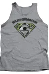 Gildan Superman Soccer Shield Adult Tank Top In Multi