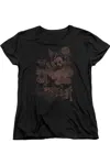 Gildan Superman Somber Power Short Sleeve Womens Tee / T-shirt In Black