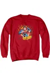 Gildan Superman Sorry About The Wall Adult Crewneck Sweatshirt In Red