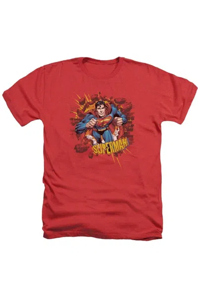Gildan Kids' Superman Sorry About The Wall Adult Heather Tee / T-shirt In Red