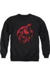 Gildan Superman Sprayed Supes Adult Crewneck Sweatshirt In Black