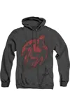 Gildan Superman Sprayed Supes Adult Heather Hoodie / Hooded Sweatshirt In Black