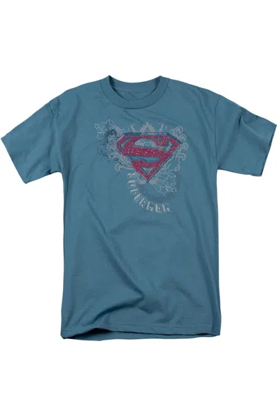 Gildan Superman Star And Chains Short Sleeve Adult Tee / T-shirt In Grey