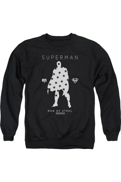 Gildan Superman Star Silhouette Adult Crewneck Sweatshirt In Black