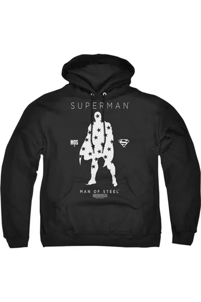 Gildan Superman Star Silhouette Adult Pull Over Hoodie / Hooded Sweatshirt In Black