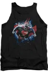 Gildan Superman Stardust Adult Tank Top In Black