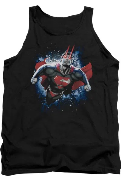 Gildan Superman Stardust Adult Tank Top In Black