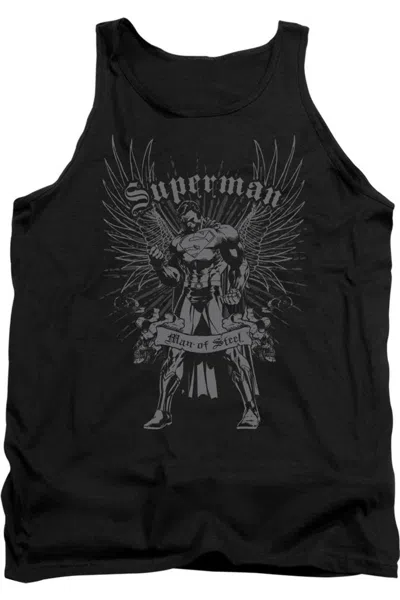 Gildan Superman Steel Adult Tank Top In Black