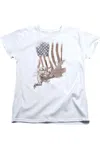 Gildan Superman Super American Short Sleeve Womens Tee / T-shirt In White