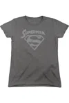 Gildan Superman Super Arch Short Sleeve Womens Tee / T-shirt In Pink