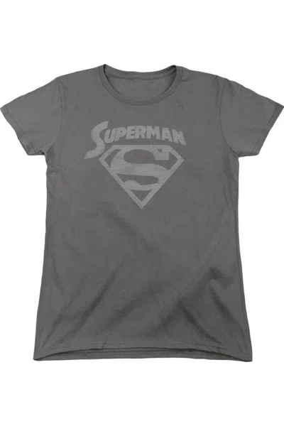 Gildan Superman Super Arch Short Sleeve Womens Tee / T-shirt In Pink