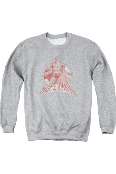 Gildan Superman Super Bad Adult Crewneck Sweatshirt In Gray