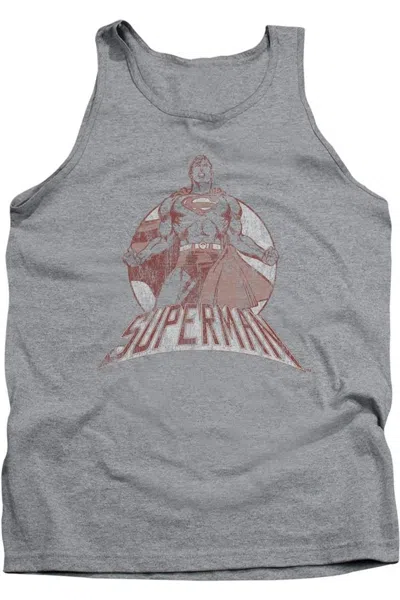 Gildan Superman Super Bad Adult Tank Top In Gray