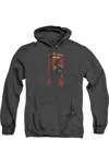 Gildan Superman Super Booth Adult Heather Hoodie / Hooded Sweatshirt In Black