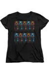 Gildan Superman Super Booths Short Sleeve Womens Tee / T-shirt In Black