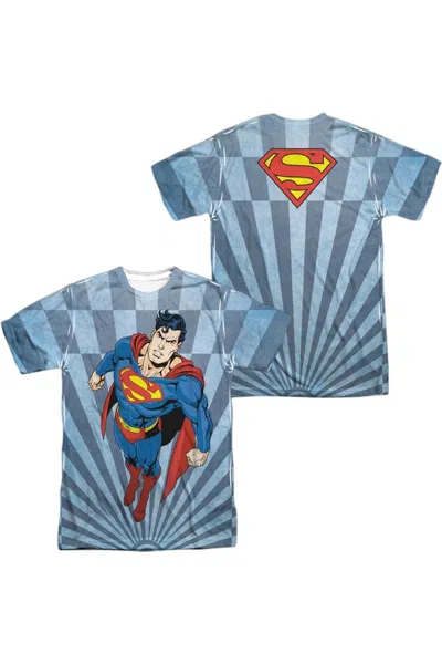 Gildan Superman Super Climb Short Sleeve Adult Poly Crew Tee / T-shirt In White