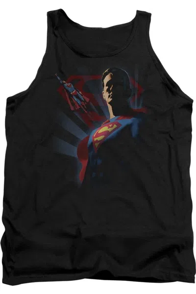 Gildan Superman Super Deco Adult Tank Top In Black