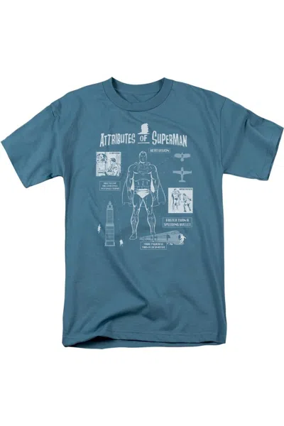 Gildan Superman Super Diagram Short Sleeve Adult Tee / T-shirt In Grey