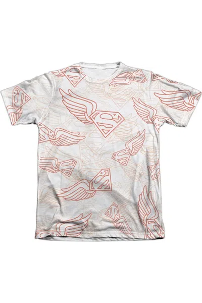 Gildan Superman Super Flight Adult Poly/cotton Short Sleeve Tee / T-shirt In White