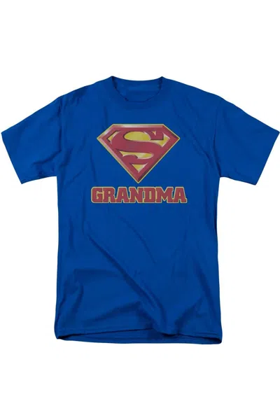 Gildan Superman Super Grandma Short Sleeve Adult Tee / T-shirt In Blue