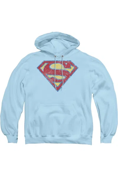 Gildan Superman Super S Adult Pull Over Hoodie / Hooded Sweatshirt In Blue