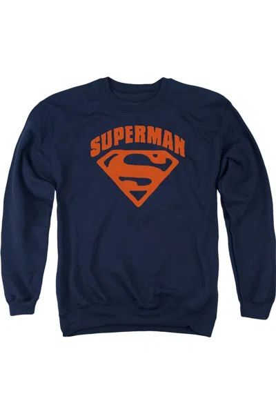Gildan Superman Super Shield Adult Crewneck Sweatshirt In Blue