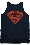Gildan Superman Super Shield Adult Tank Top In Blue
