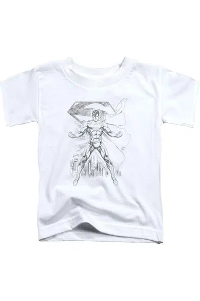 Gildan Kids' Superman Super Sketch Short Sleeve Youth Tee / T-shirt In White