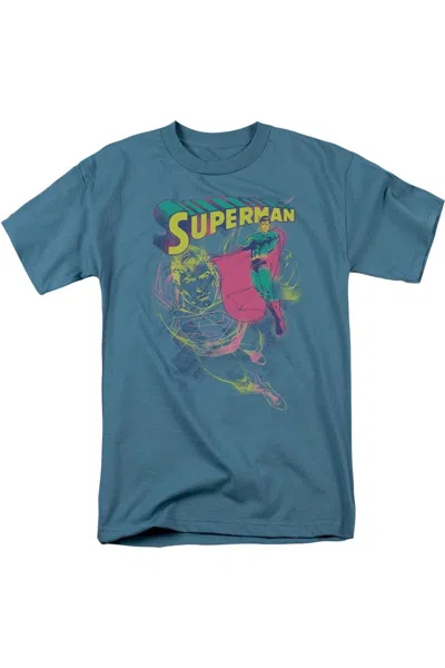 Gildan Superman Super Spray Short Sleeve Adult Tee / T-shirt In Grey