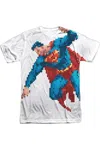 Gildan Superman Superbit Short Sleeve Adult Poly Crew Tee / T-shirt In White