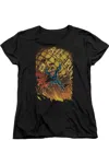 Gildan Superman Superman #1 Short Sleeve Womens Tee / T-shirt In Black