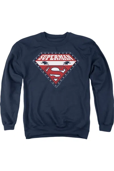 Gildan Superman Superman For President Adult Crewneck Sweatshirt In Blue