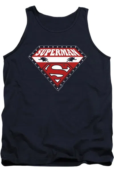 Gildan Superman Superman For President Adult Tank Top In Blue