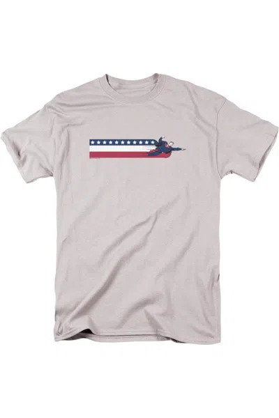 Gildan Superman Superman Us Short Sleeve Adult Tee / T-shirt In Silver