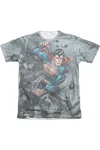 Gildan Superman Superman Vs Doomsday Adult 65/35 Poly/cotton Short Sleeve Tee / T-shirt In White