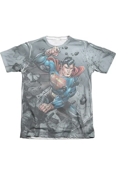Gildan Superman Superman Vs Doomsday Adult 65/35 Poly/cotton Short Sleeve Tee / T-shirt In White