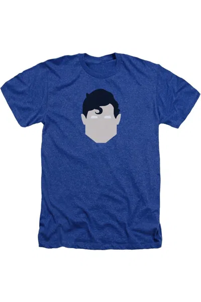 Gildan Superman Supes Head Adult Heather Tee / T-shirt In Blue
