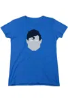 Gildan Superman Supes Head Short Sleeve Womens Tee / T-shirt In Blue