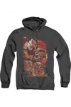 Gildan Superman Supes Vs Darkseid Adult Heather Hoodie / Hooded Sweatshirt In Black