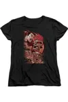 Gildan Superman Supes Vs Darkseid Short Sleeve Womens Tee / T-shirt In Black